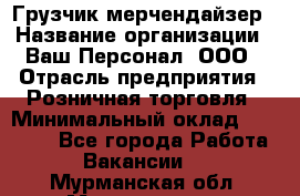 Грузчик-мерчендайзер › Название организации ­ Ваш Персонал, ООО › Отрасль предприятия ­ Розничная торговля › Минимальный оклад ­ 12 000 - Все города Работа » Вакансии   . Мурманская обл.,Мончегорск г.